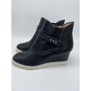Linea Paolo Sneaker Wedges Black Felicia 9.5